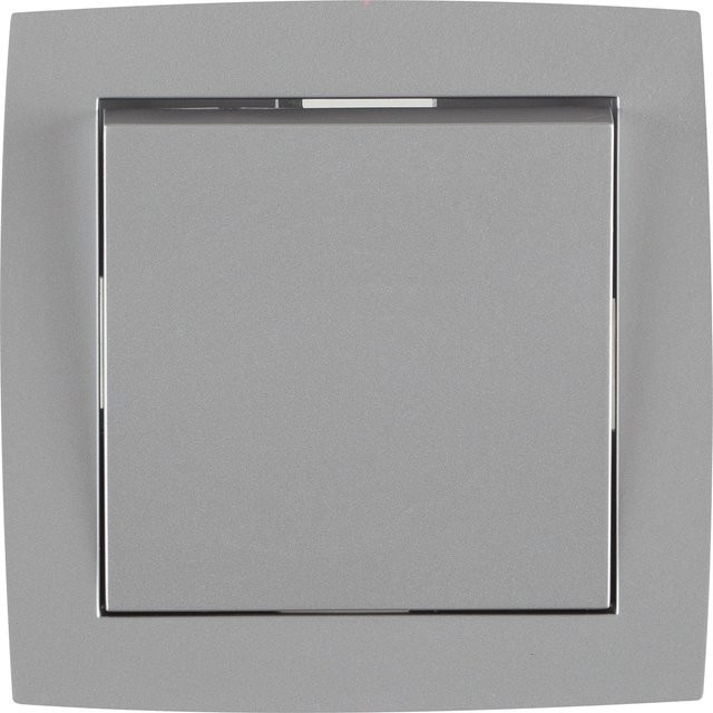 OBI Tauri Aus- und Wechselschalter mit Rahmen in Silber - Bild 1