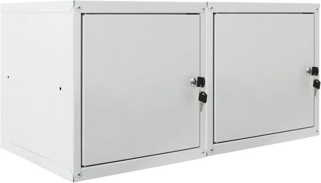 PROREGAL Schließfachwürfel Cubic XL Set aus Metall, 2 Stück, Grau, H x B x T: 45 x 45 x 45 cm - Bild 1