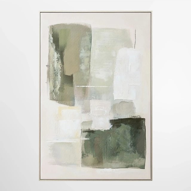 ArtUniverse Leinwandbild Natural Layers I Abstract Modern Grün B/H: 80 x 120 cm - Bild 1