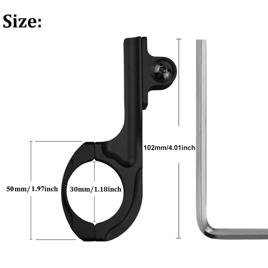 EXSKOF Fahrrad-Lenkerhalterung aus Aluminium-Legierung für GoPro Hero 13 12 11 10 9 8 und Action-Kameras, Farbe: Schwarz - Bild 4