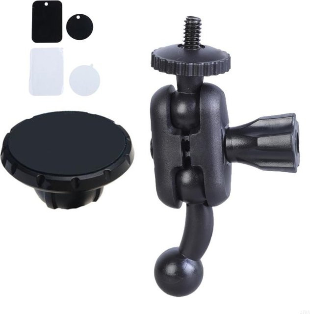 27RA Kamerahalterung mit gummibeschichteter Basis und 1/4 20 Gewinde sowie 50 mm Heavy Duty Seltenerdmagneten in Schwarz - Bild 1