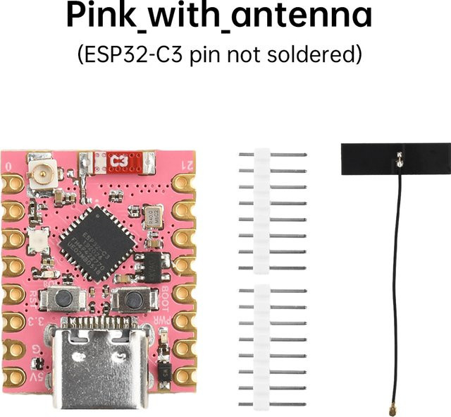 diymore ESP32-C3 Super Mini Plus Entwicklungsboard mit WiFi und Bluetooth 5.0 in Rot - Bild 1
