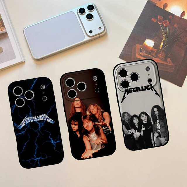 Mesuca Handyhülle Metallica H-Metallica-W für iPhone 11 bis iPhone 17 Pro Max Schwarz - Bild 1