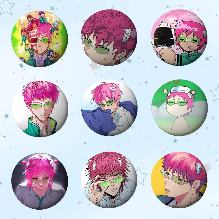 52TOYS Brosche, Metall, Weißblech, The D-Disastrous Life Of Saiki K - Bild 2