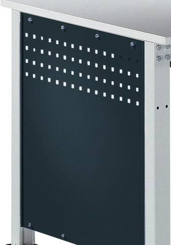Manuflex ZB3350.7016 Seitenblende für UNIVERSAL Standard Arbeitstische, Anthrazit, B/H: 60,6 x 60,6 cm, für Tischtiefe 800 mm - Bild 1