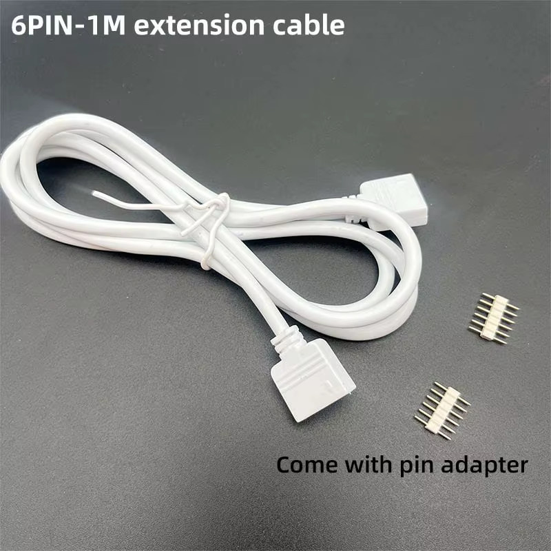 LED-Streifen Verlängerungskabel mit Pin-Adapter für SMD5050 3528 RGB RGBW RGB+CCT in Weiß - Bild 2