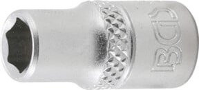 BGS Steckschlüssel-Einsatz Sechskant 10653 in Silber, Antrieb Innenvierkant 6,3 mm (1/4 Zoll), Schlüsselweite 1/4 Zoll - Bild 1