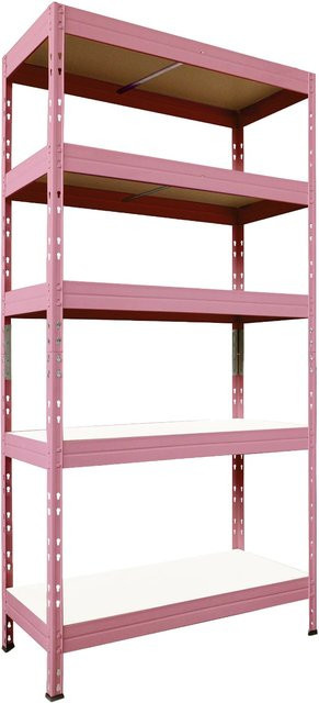 Ar Shelving Schwerlast-Steckregal Rivet Rosa, B/T/H: 90 x 40 x 180 cm - Bild 1