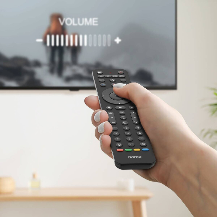 Hama Universal-Fernbedienung für 8 Geräte, Infrarot, lernfähig mit App-Tasten, Schwarz - Bild 4