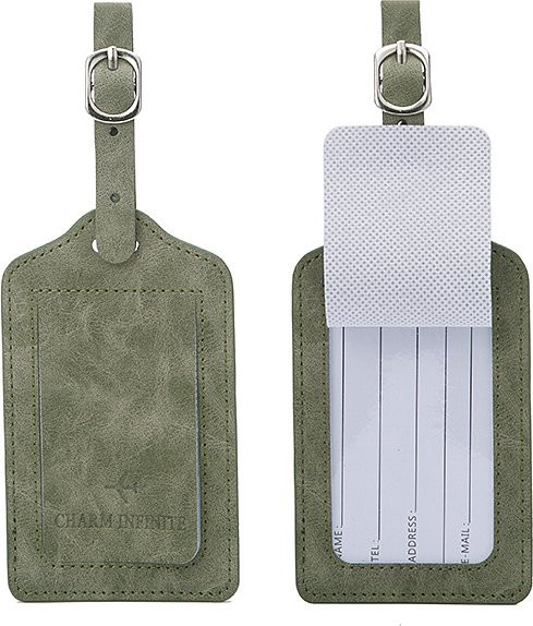 MIYIN Gepäckanhänger PU-Leder, Flugzeug-Logo, Unisex - Bild 1