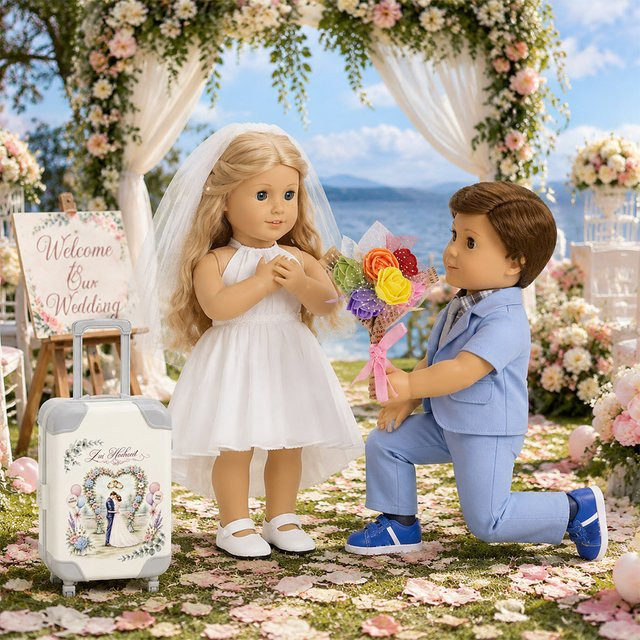 Our Generation Puppenkleid Hochzeitskleid Anzug, Zubehör - Bild 1