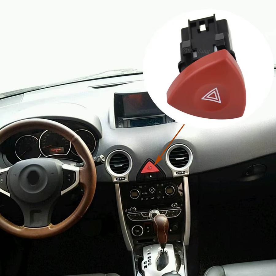 Malcayang Notfall-Warnblinkerschalter in Rot für Renault Laguna und Opel Vivaro Movano 8200442724 - Bild 3