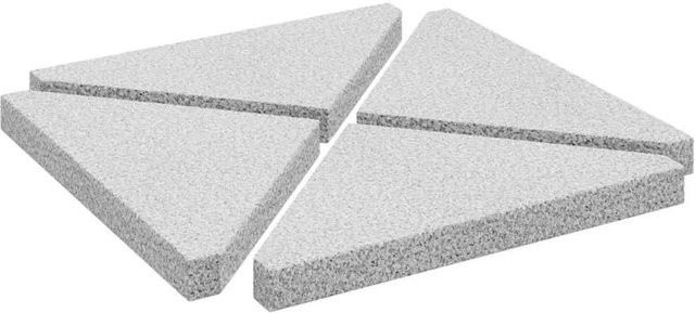 vidaXL Sonnenschirm-Gewichtsplatten 4 Stück Grau Granit Dreieckig 14 kg pro Stück - Bild 1