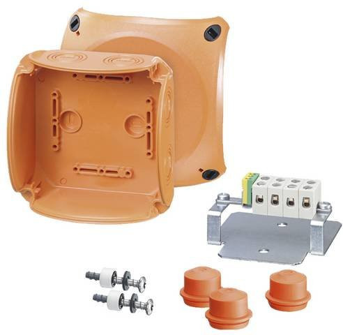 Hensel Abzweigdose halogenfrei und plombierbar in Orange, B: 13,0 cm, T: 13,0 cm - Bild 1