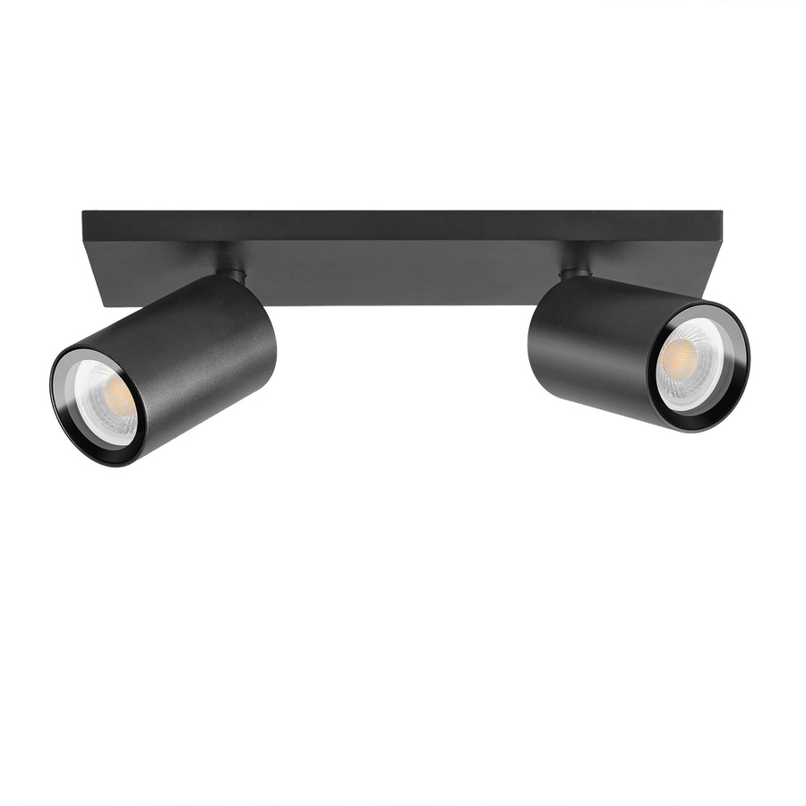 Luxvenum Deckenleuchte SIGNATURE 2-flammig aus Aluminium, IP44, dimmbar, Schwarz/Weiß - Bild 1