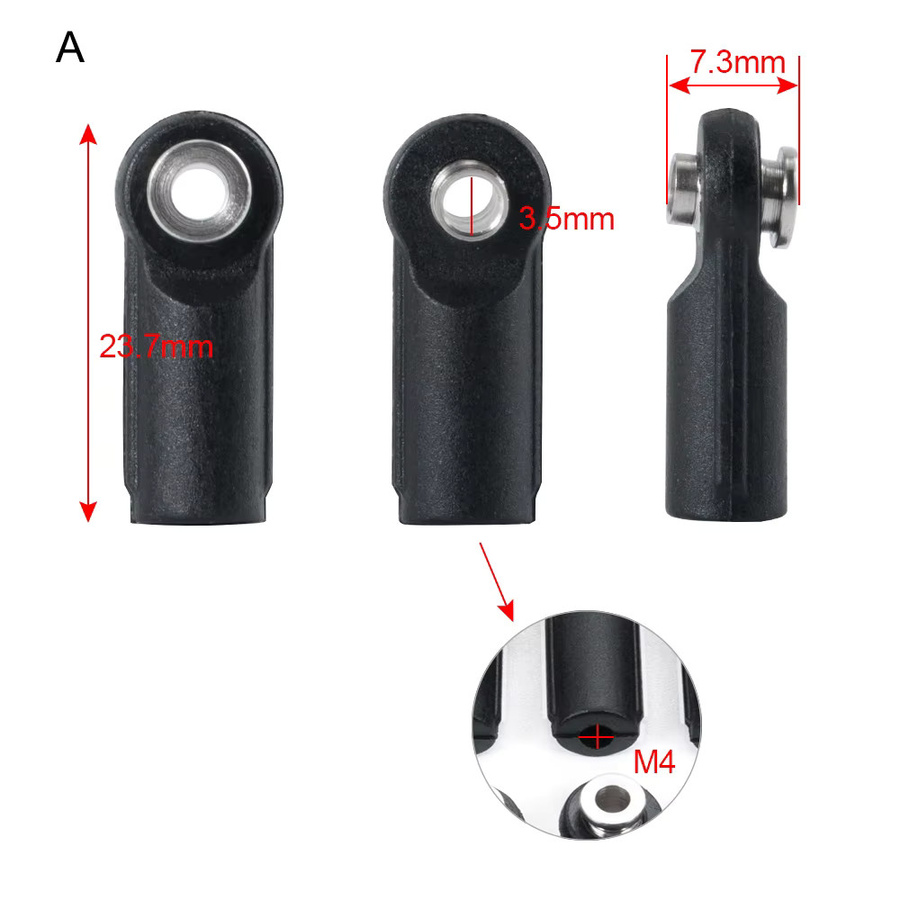 Axspeed Link Rod End Kugeln Gelenkkopf, Kunststoff, 10-teiliges Set - Bild 2