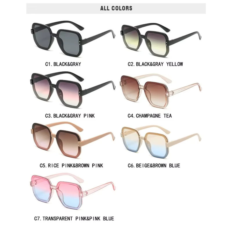 Samjune Sonnenbrille, Vollrand, Square, Kunststoff, Damen - Bild 2