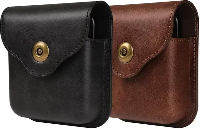 Luxus Leder-Gürteltasche mit Magnetverschluss für Samsung Galaxy Z Flip 6 5 4 3 und Motorola Razr 40 50 60 Ultra in Schwarz - Bild 1