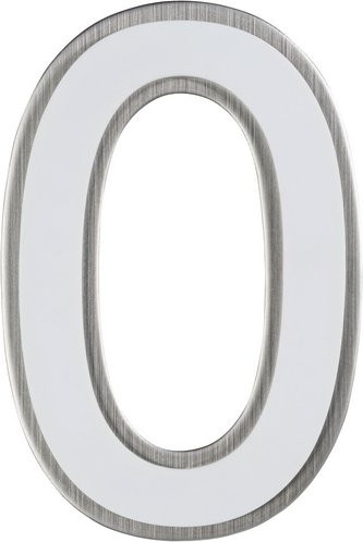 ALPERTEC Hausnummer aus Kunststoff in Weiß, nachtleuchtend, B/T/H: 11,7 x 17,0 x 1,8 cm - Bild 1