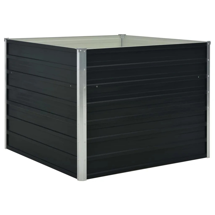 vidaXL Hochbeet aus verzinktem Stahl in Anthrazit, B/T/H: 100 x 100 x 77 cm - Bild 2
