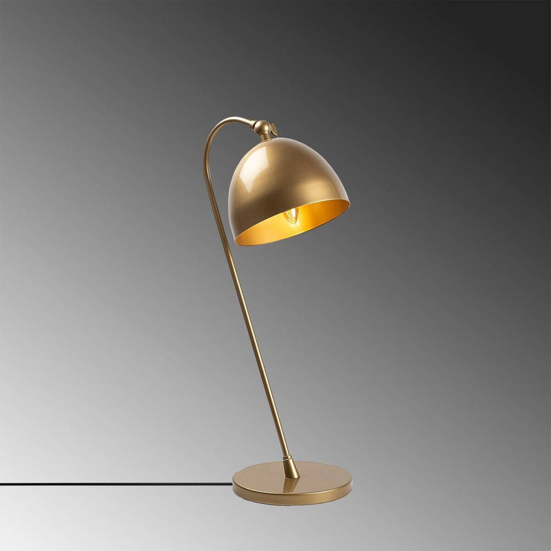 Opviq Tischleuchte aus Metall in Gold, Modern, B/T/H: 26 x 18 x 54 cm, E14 - Bild 3
