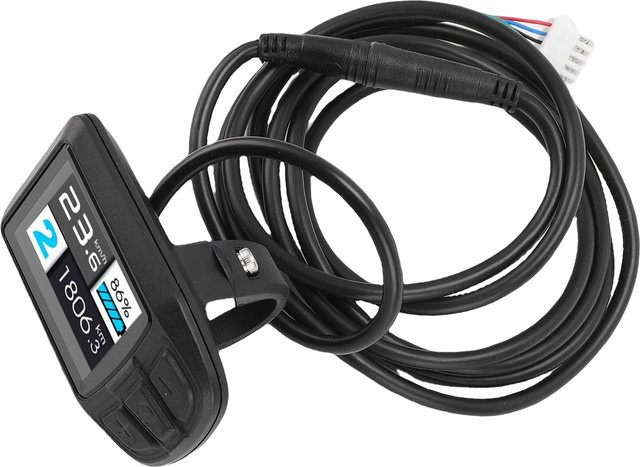 Igeteck LCD-Display-Bedienfeld UKC3 für Elektrofahrräder und Elektroroller, passend für 22,2-mm-Lenker mit SM-Stecker, Schwarz - Bild 1