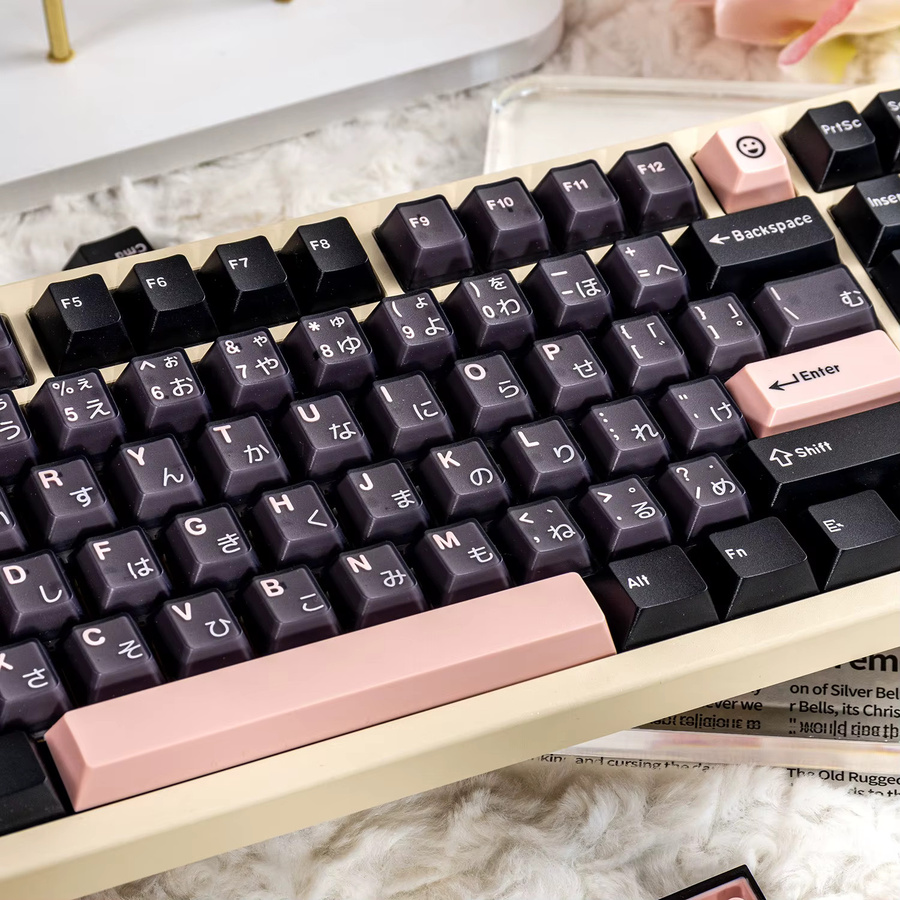 Mintcaps Night Sakura Keycaps Double Shot Cherry Profile PBT+PC Keycaps in Multicolour für mechanische MX-Tastaturen - Bild 4