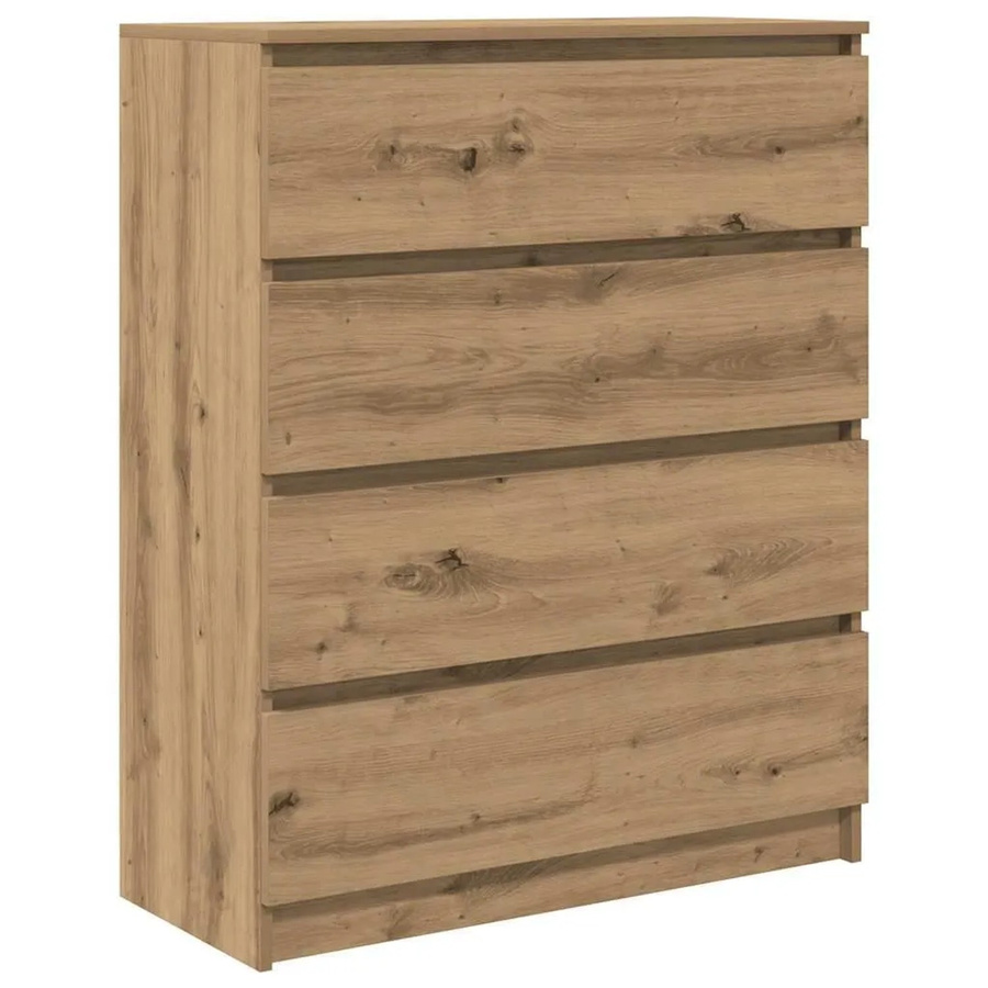 vidaXL Sideboard Artisan-Eiche in Braun, minimalistisches Design aus Holzwerkstoff, B/T/H: 80 x 35 x 99 cm - Bild 1