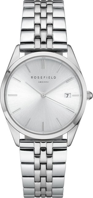 Rosefield Damenuhr, Analoguhr, Quarz, Edelstahl, Silber, 33 mm, 3 ATM - Bild 1