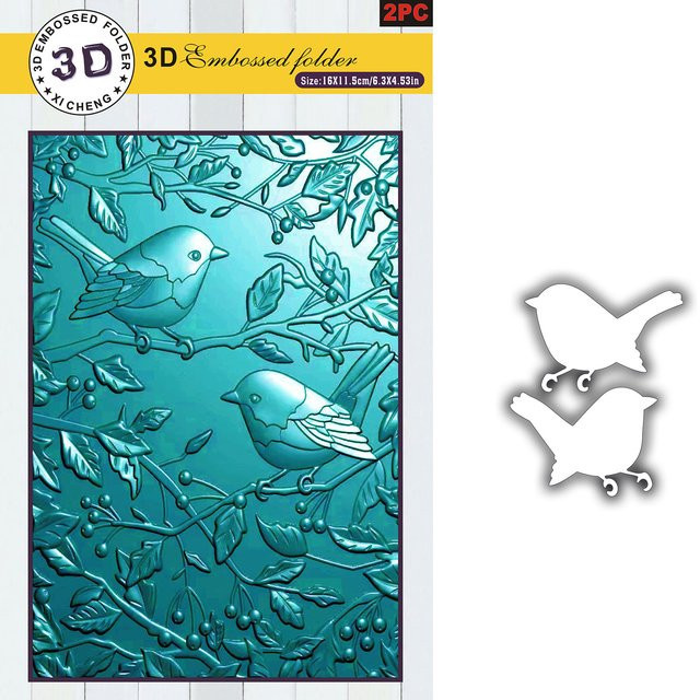 2-teiliger transparenter 3D-geprägter Hebelordner mit Metallschneideschablone im Texturdesign Joyful Vitality in the Gilded World - Bild 1