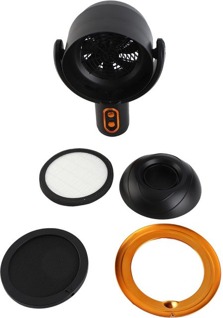 TOMTOP JMS Desktop-Dunstabzugshaube mit 2 Geschwindigkeiten und negativen Ionen, USB-betrieben, Schwarz - Bild 1