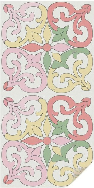 Tulup Fensterfolie Blumenschmuck Sichtschutz Rot B: 50 cm, H: 100 cm - Bild 1