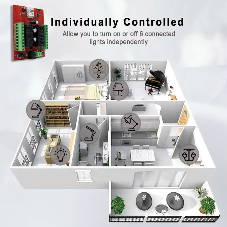 Tuya Smart WiFi Relaismodul Schalter mit 2/4/6/8 Kanälen für DC 12V/24V zur App-Steuerung und Automatisierung - Bild 4