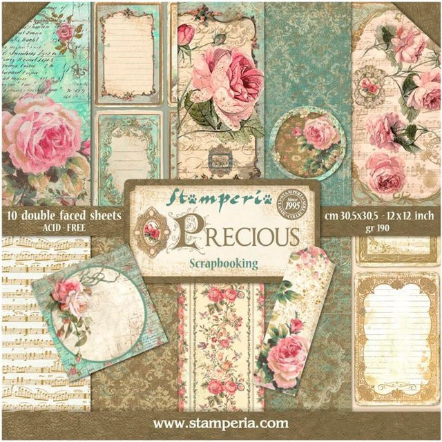 Stamperia Scrapbook-Block Precious in Multicolor - Bild 1