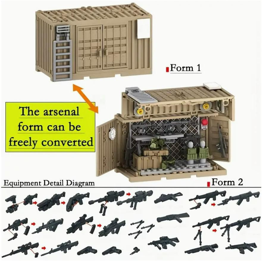 Linyi toy SWAT Polizei Militär Gebäude braun - Bild 2