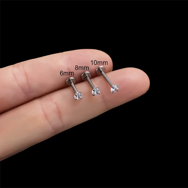 Mling Ohrstecker Titan, Zirkonia, Unisex - Bild 2