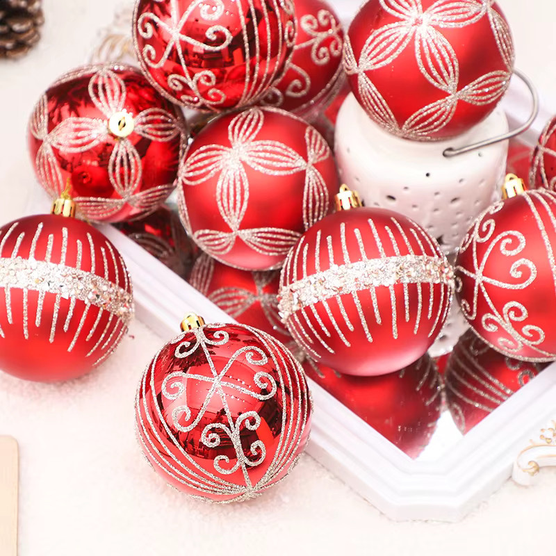 6 Stück Weihnachtskugel-Ornamente von XMASTree als hängende Dekoration für deinen Weihnachtsbaum - Bild 2