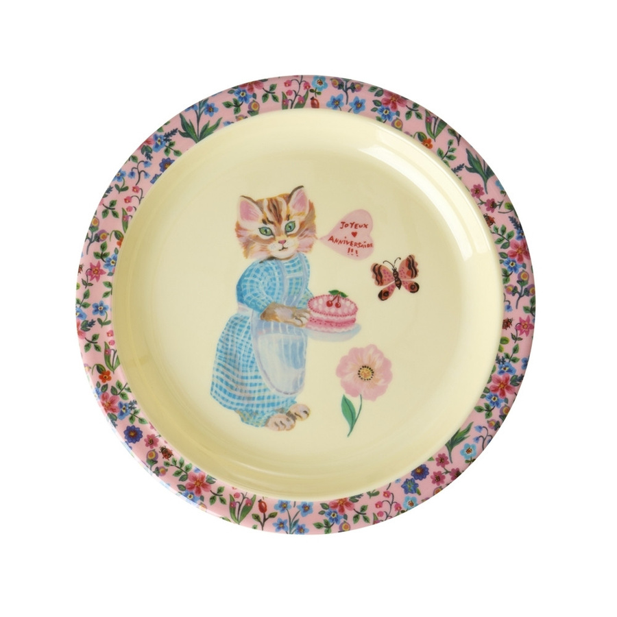Rice Kinderteller Nathalie Lété Print in Pink aus Melamin - Bild 1