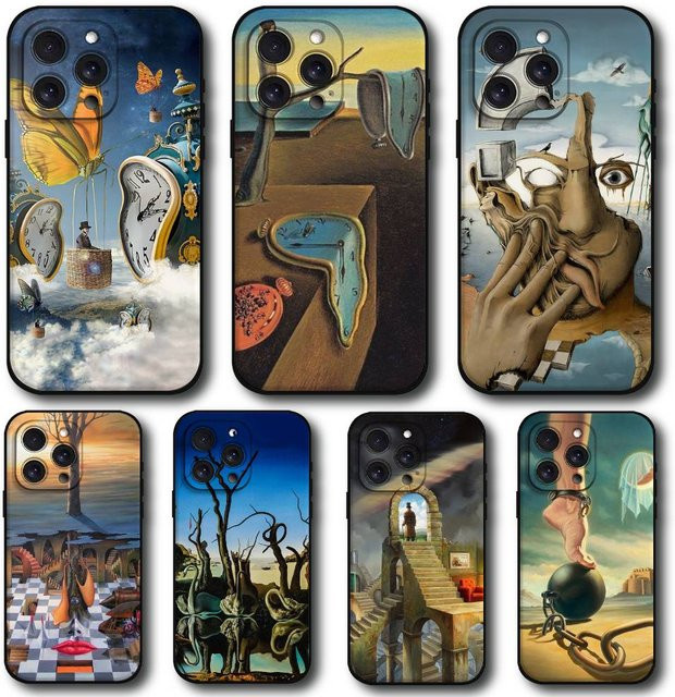Mesuca Handyhülle mit Salvador Dali Gemälde für iPhone Modelle in Multicolour - Bild 1