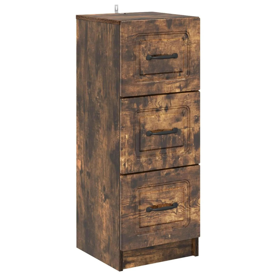 vidaXL Schubladenschrank Geräucherte Eiche Braun B: 33 cm, T: 34,5 cm, H: 87 cm - Bild 2
