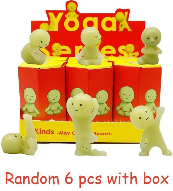 Smiski Living Yoga Serie, Leuchtender Elf, Puppe, Blind Box, ab 3 Jahren - Bild 1