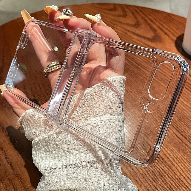 Transparente Anti-Drop Hartschale PC Schutzhülle für Samsung Galaxy Flip 6, Flip 5, Flip 4 und Flip 3 - Bild 1