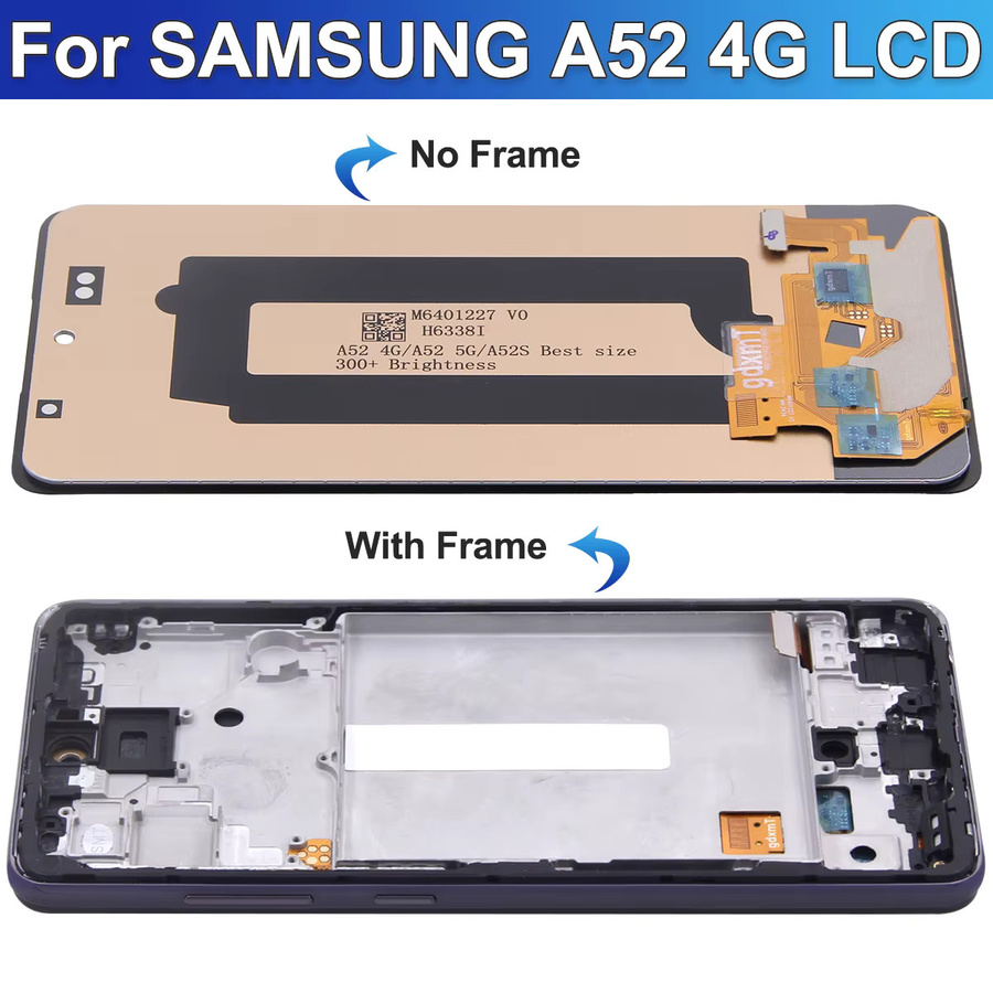 Samsung Galaxy A52 LCD Display mit Rahmen, 6,5 Zoll, 4G/LTE, Schwarz - Bild 3