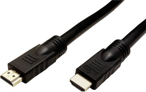 Roline HDMI Anschlusskabel 4K UHD Schwarz 15,00 m Aktiv mit Signalverstärkung - Bild 1