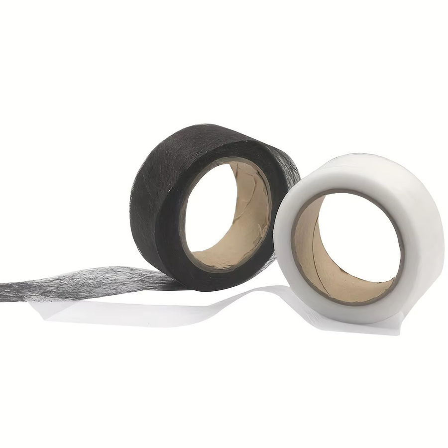 2 Stück Wonder Web Schmelzbindung Bänder zum Aufsäumen, Breite: 2 cm, Länge: 10 m pro Stück, Schwarz und Multicolour - Bild 2