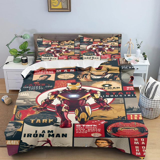 Monika Chen Iron Man Kuromi Bettwäsche-Set für Kinder, 3-teilig, Mehrfarbig, 100% Polyester, B/H: 150 x 200 cm - Bild 1