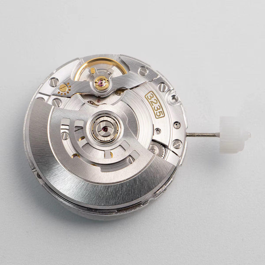FancyWrist Mechanisches Uhrwerk, graviert, blaues Schwungrad, Silber - Bild 2