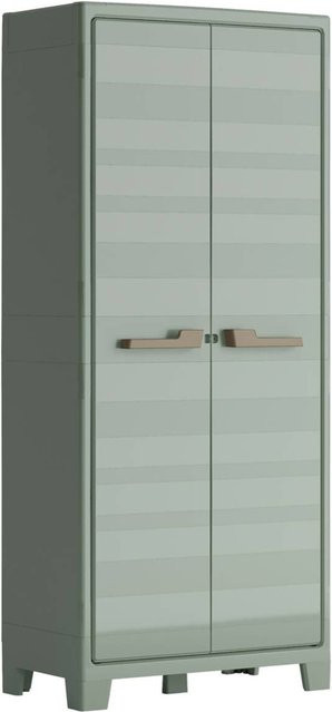 Keter Kunststoffschrank Planet Outdoor in Jade Green mit Regalböden und Schloss, B/H/T: 80 x 182 x 44 cm - Bild 1