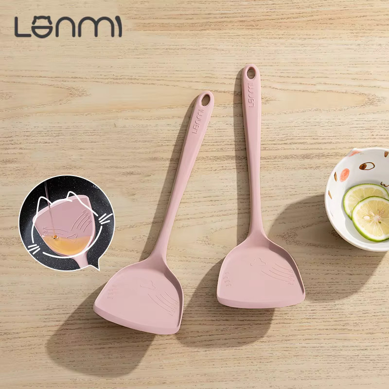LANMI 2in1 Quantitativer Silikonspatel aus lebensmittelechtem Silikon in Pink - Bild 3