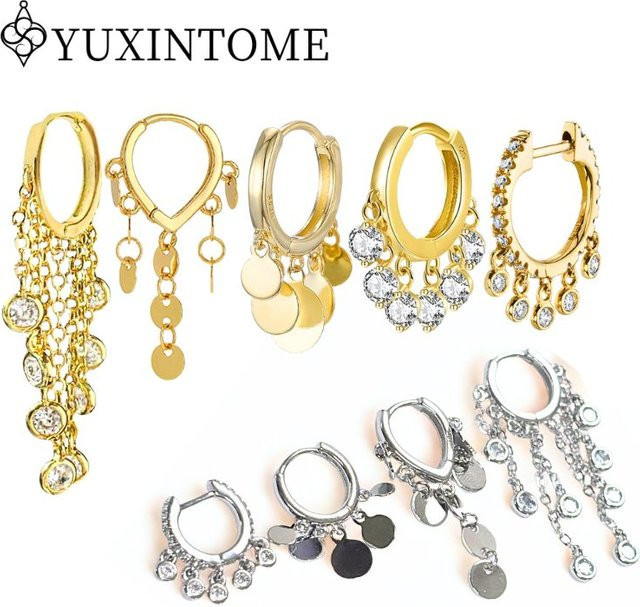 YUXINTOME Ohrringe 925 Silber, Zirkonia, Damen - Bild 1